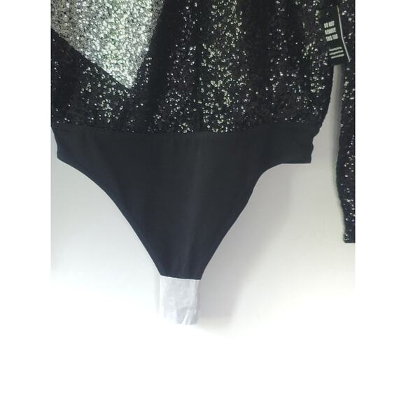 NWT Express Sequin Thong Bodysuit - Small - Picture 10 of 16